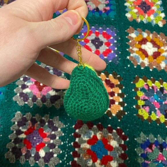 Handmade Avocado Keychain - Picture 2 of 2